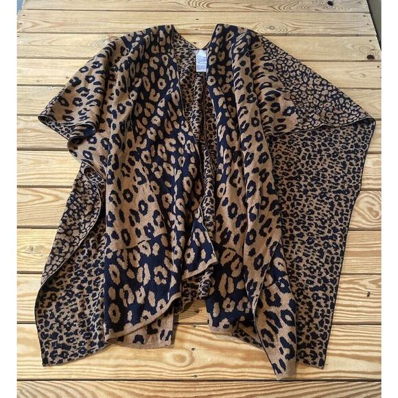 Chico’s Open Front Cheetah Cardigan Size L/XL Women’s Brown - Picture 1 of 6
